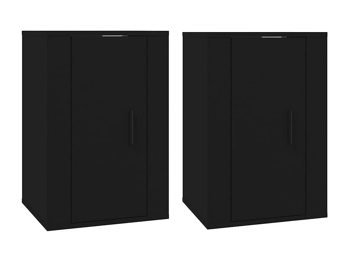 Murk  Tv-wandmeubels 2 st 40x34,5x60 cm zwart