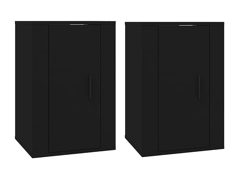 Murk  Tv-wandmeubels 2 st 40x34,5x60 cm zwart