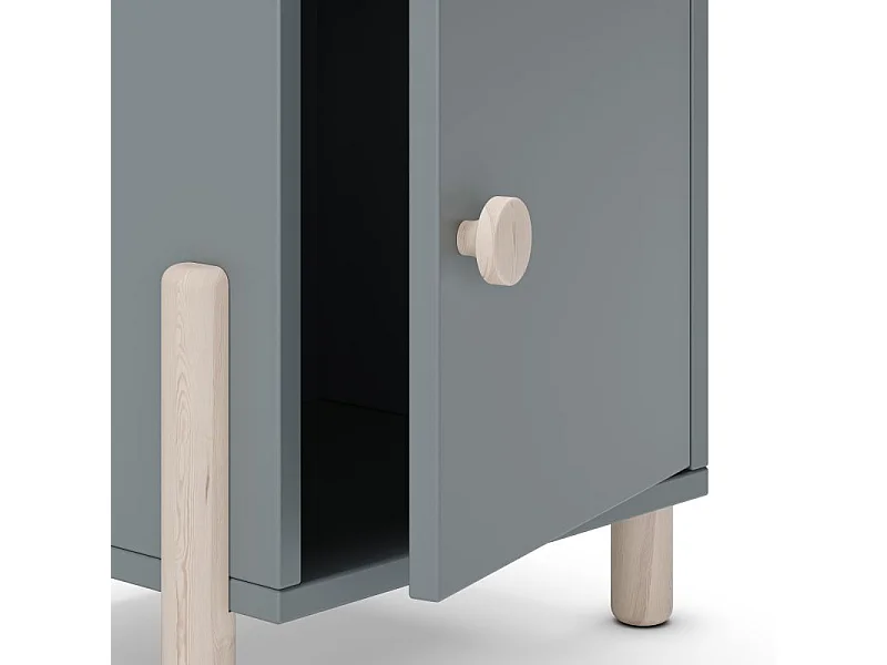 Mesita de noche Misty Dawn Verde Salvia - Oak Soft