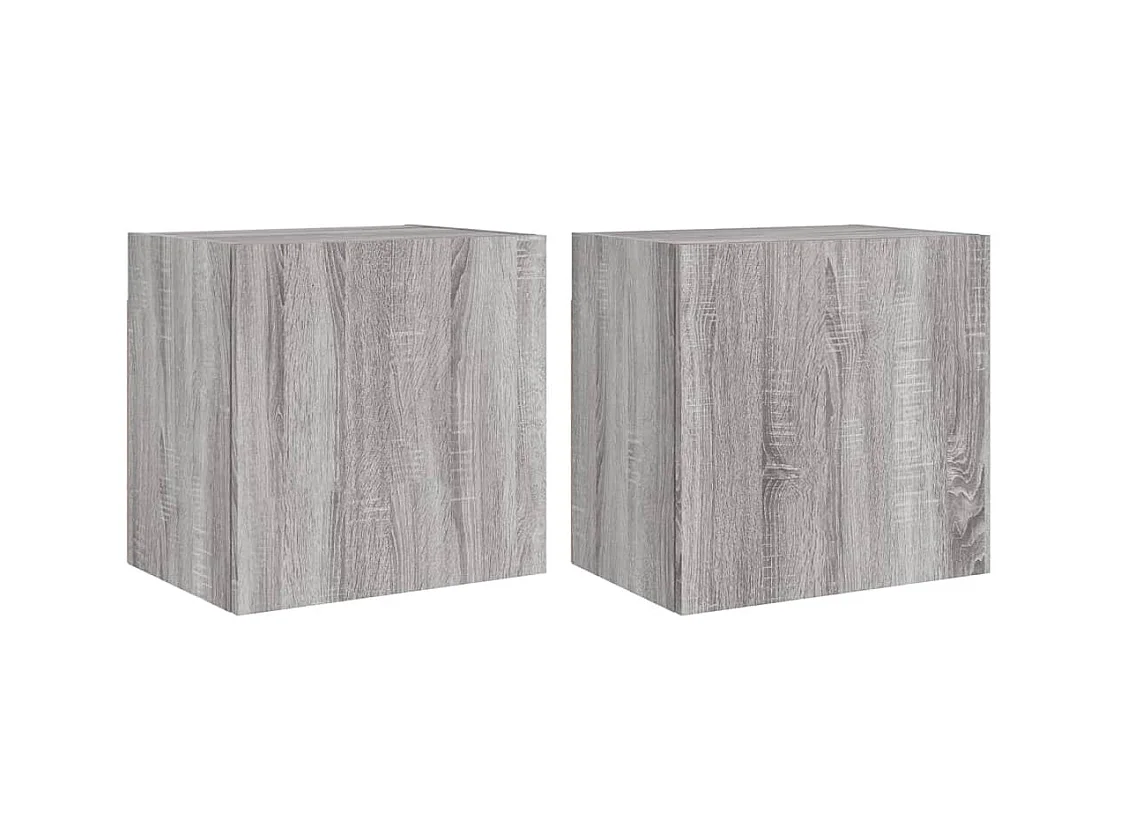 Chaffee  Tv-wandmeubels 2 st 40,5x30x40 cm hout grijs sonoma