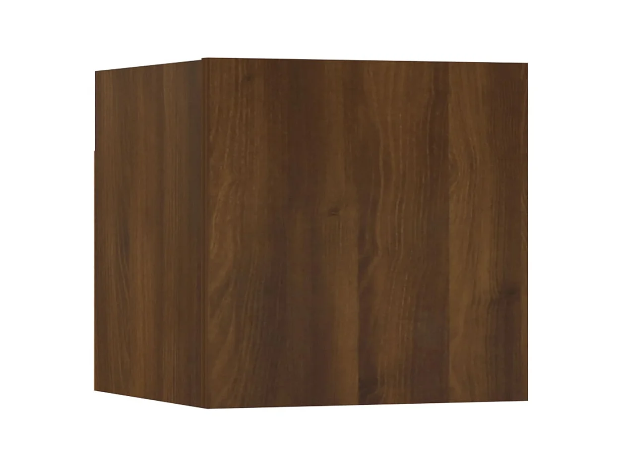 Ahakista  Meuble TV mural Chêne marron 30,5x30x30 cm