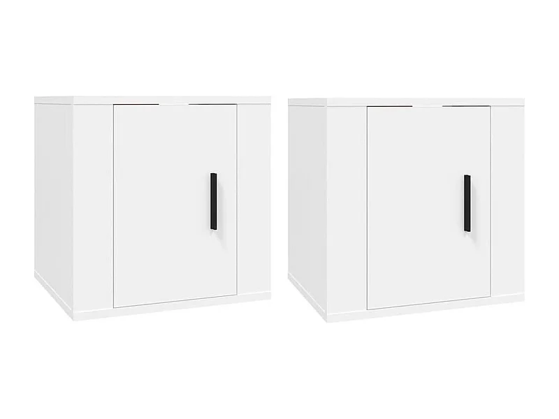 Murk  Meubles TV muraux 2 pcs Blanc 40x34,5x40 cm