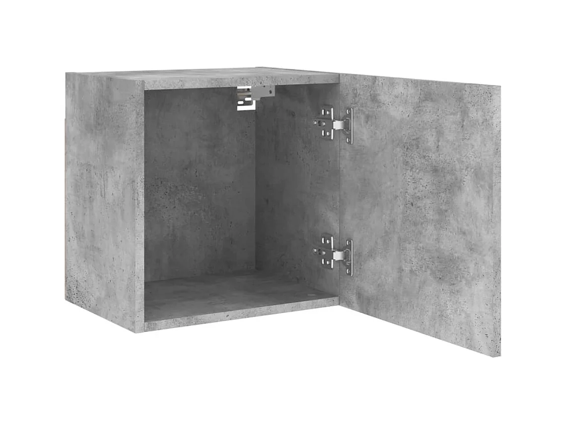 Chaffee  Meuble TV mural gris béton 40,5x30x40 cm bois d'ingénierie