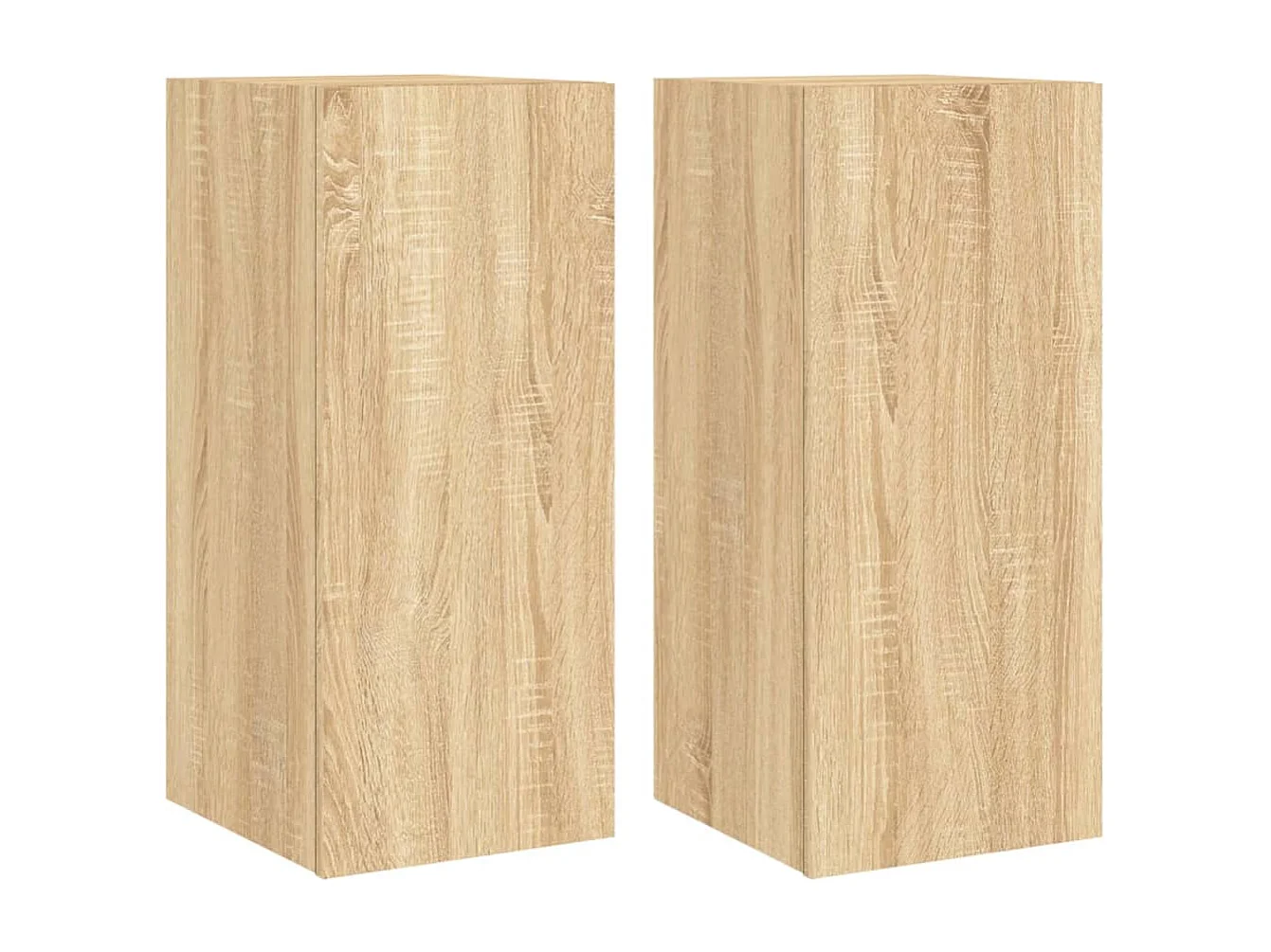 Gerben  Meubles TV muraux lumières LED 2 pcs chêne sonoma 30,5x35x70 cm