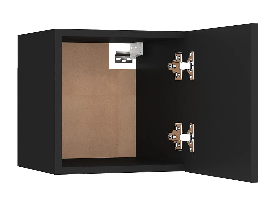 Ahakista  Meuble TV mural Noir 30,5x30x30 cm