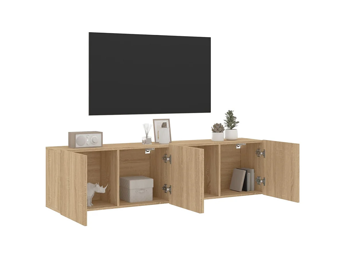 American Canyon  Meubles TV muraux 2 pcs chêne sonoma 80x30x41 cm