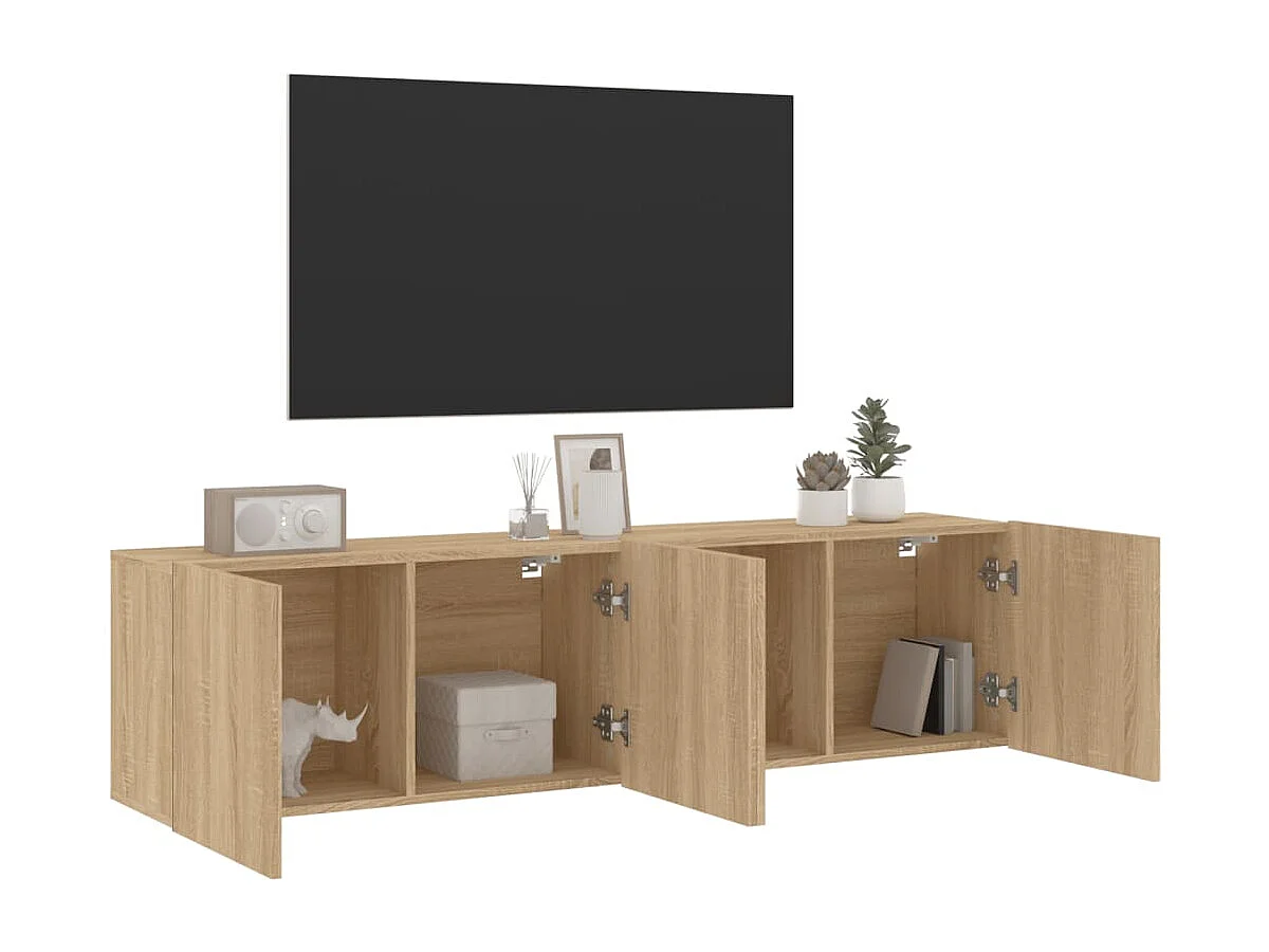 American Canyon  Meubles TV muraux 2 pcs chêne sonoma 80x30x41 cm