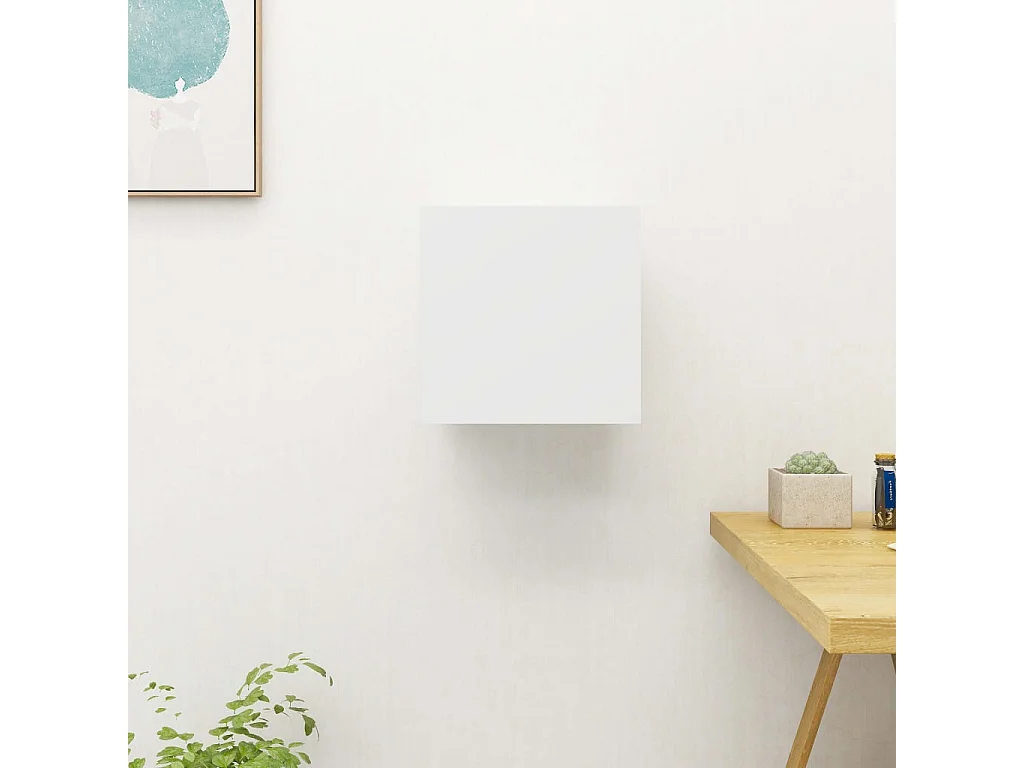 Ahakista  Tv-wandmeubel 30,5x30x30 cm hoogglans wit