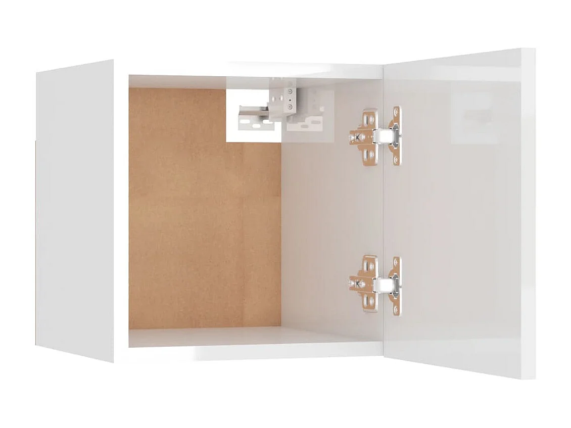 Ahakista  Tv-wandmeubel 30,5x30x30 cm hoogglans wit