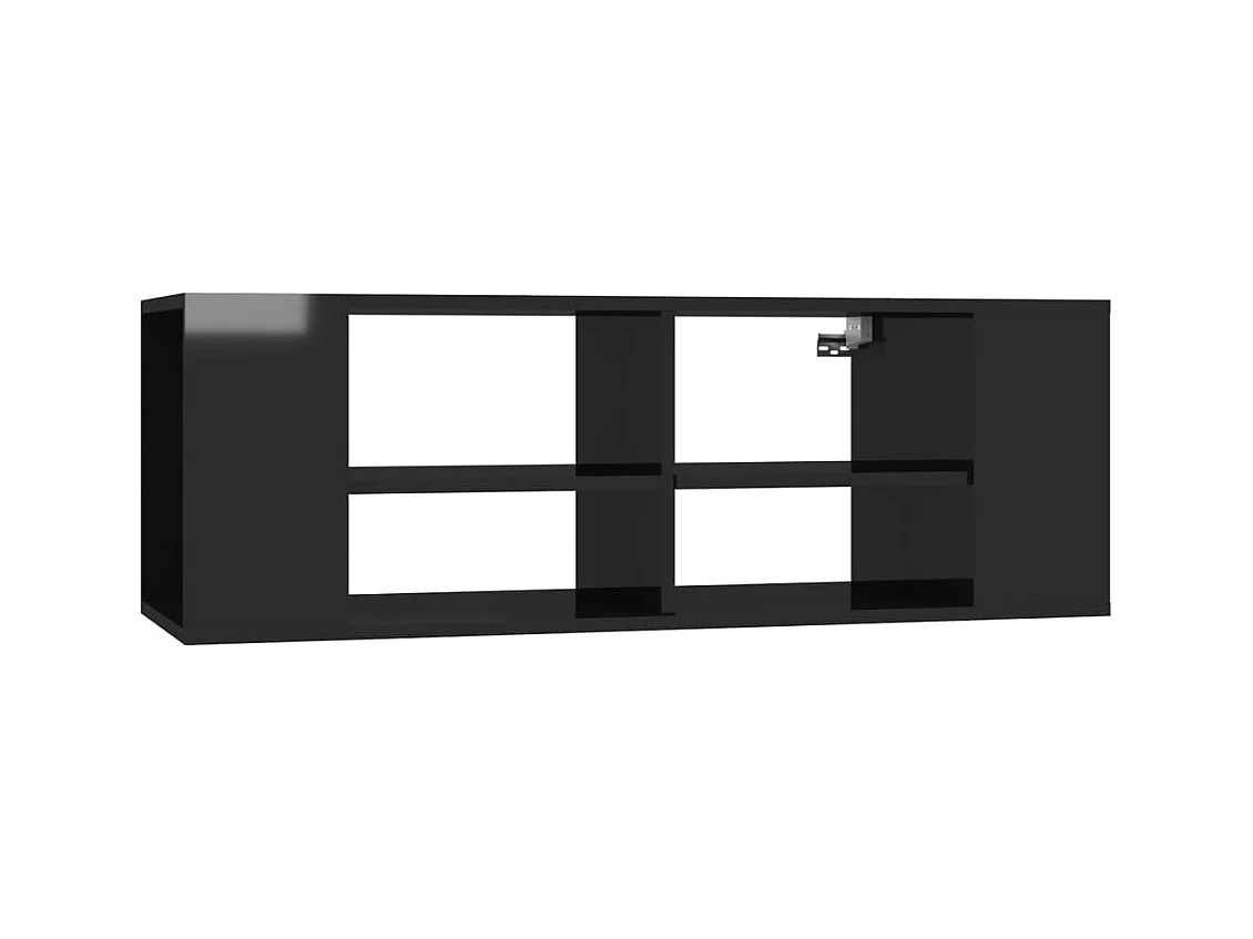 Ryno  Tv-wandmeubel 102x35x35 cm bewerkt hout hoogglans zwart