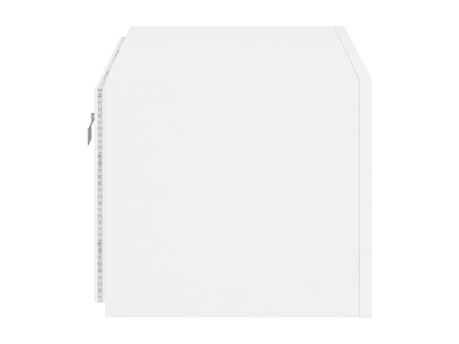 Gerben  Meuble TV mural avec lumières LED blanc 60x35x31 cm