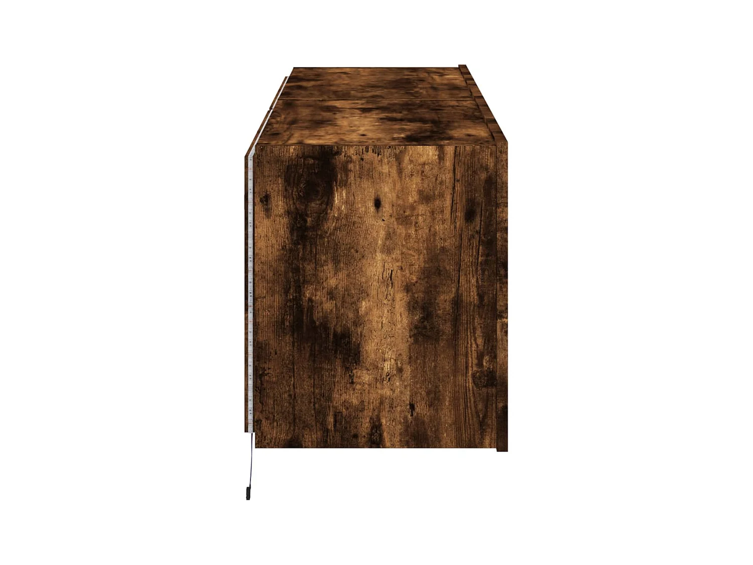 Gerben  Muebles TV de pared luces LED 2 uds roble ahumado 60x35x41 cm