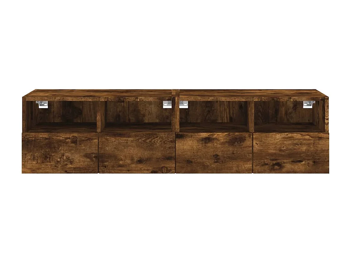 Sil  Tv-wandmeubels 2 st 60x30x30 cm bewerkt hout gerookt eikenkleur