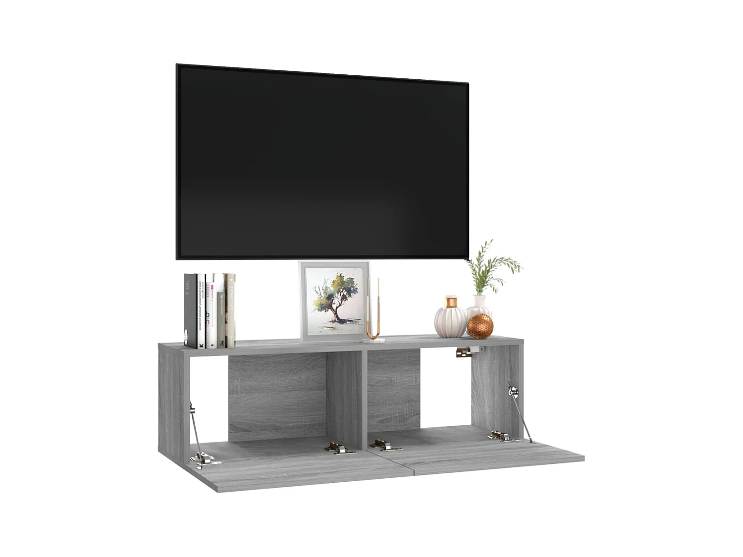 Mitchel  Armoire murale TV Sonoma gris 100x30x30 cm Bois d'ingénierie