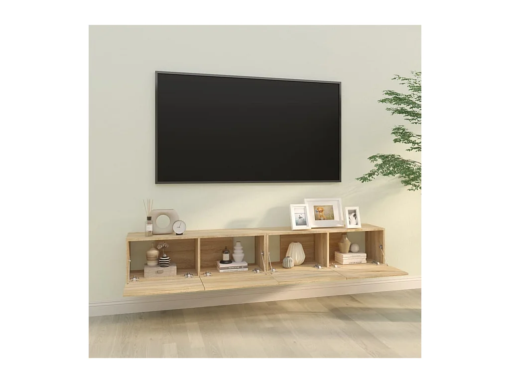 Lorien  Tv-wandmeubels 2 st 100x30x30 cm hout sonoma eikenkleurig