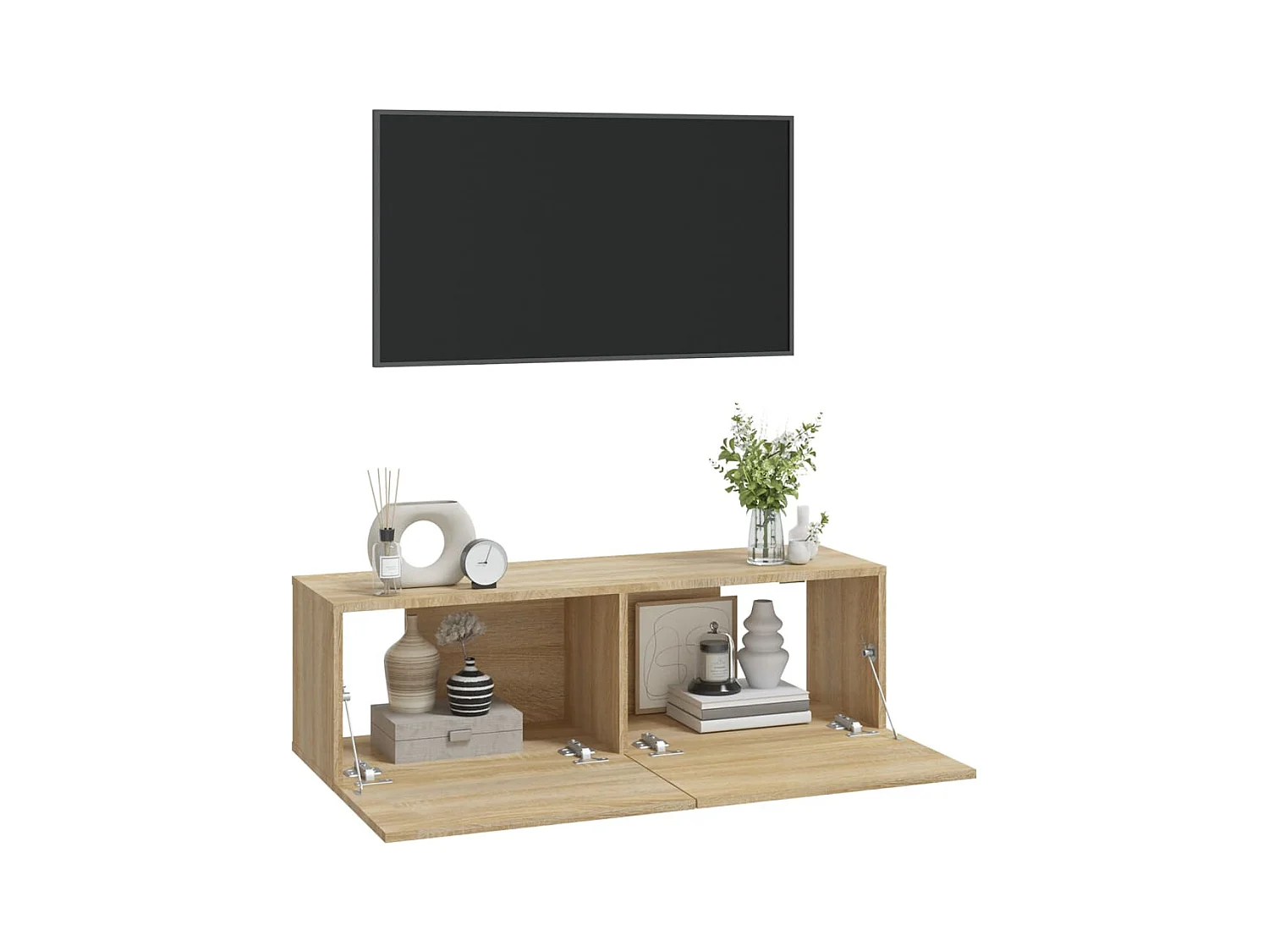 Lorien  Tv-wandmeubels 2 st 100x30x30 cm hout sonoma eikenkleurig