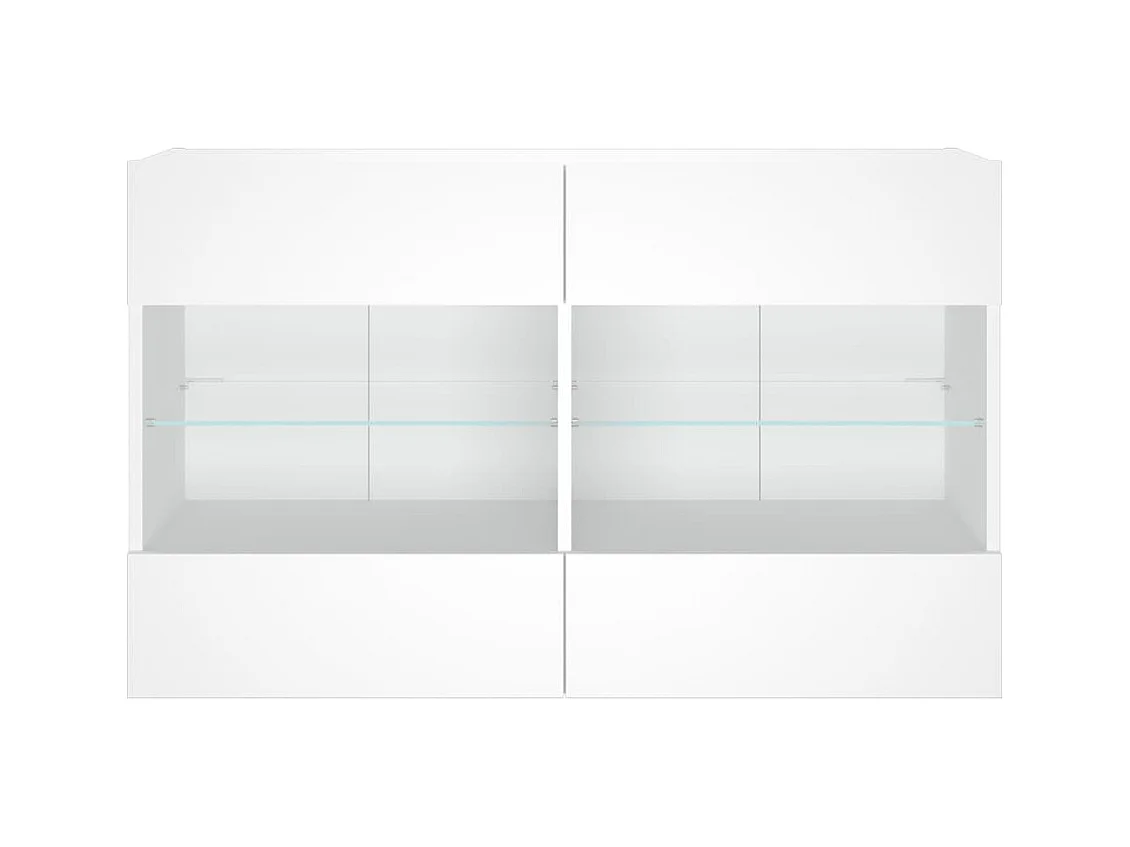 DuBois  Tv-wandmeubel met LED-verlichting 98,5x30x60,5 cm wit