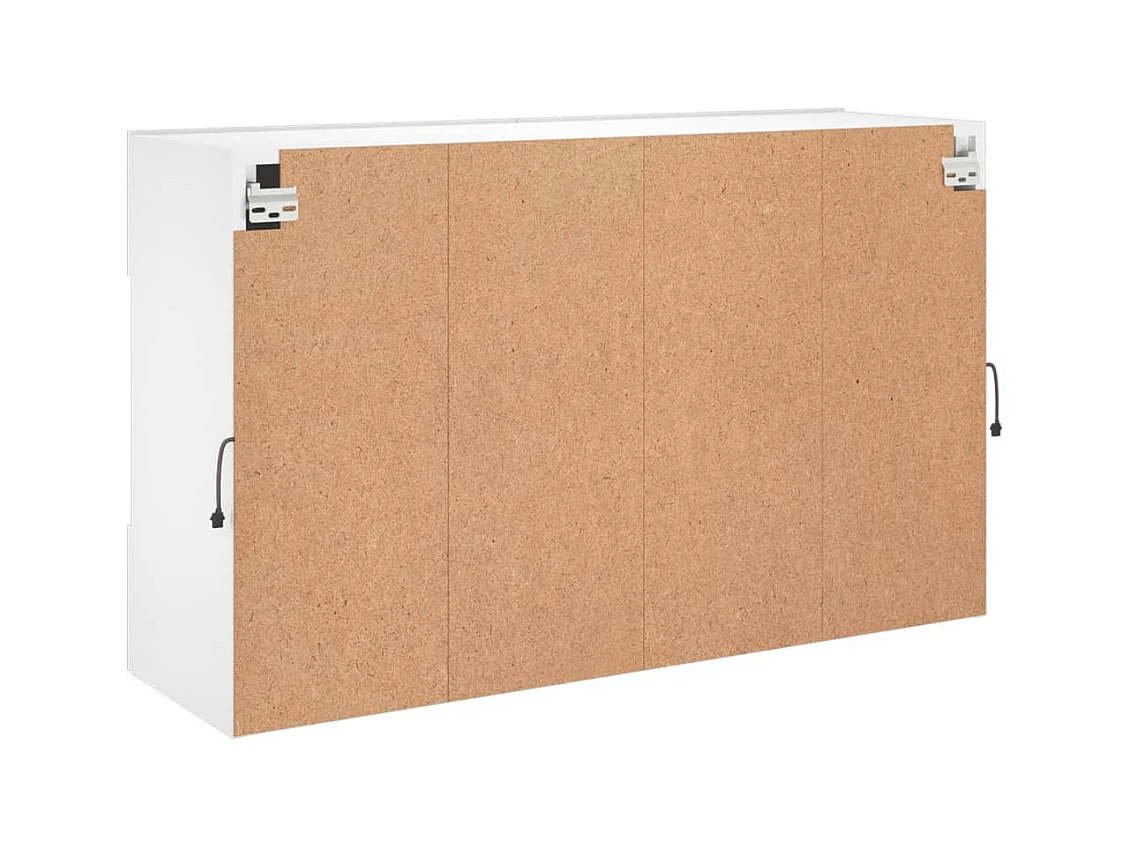 DuBois  Tv-wandmeubel met LED-verlichting 98,5x30x60,5 cm wit