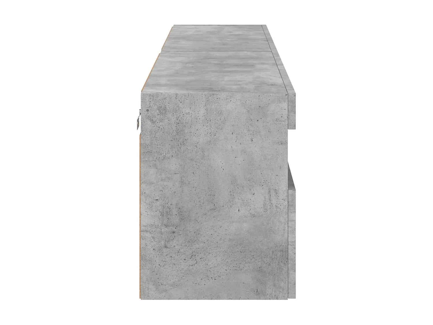 Ølstykke  Meubles TV muraux et lumières LED 2pcs gris béton 80x30x40 cm