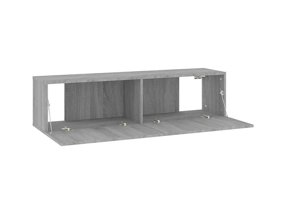 Mitchel  Mueble pared TV madera contrachapada gris Sonoma 120x30x30 cm