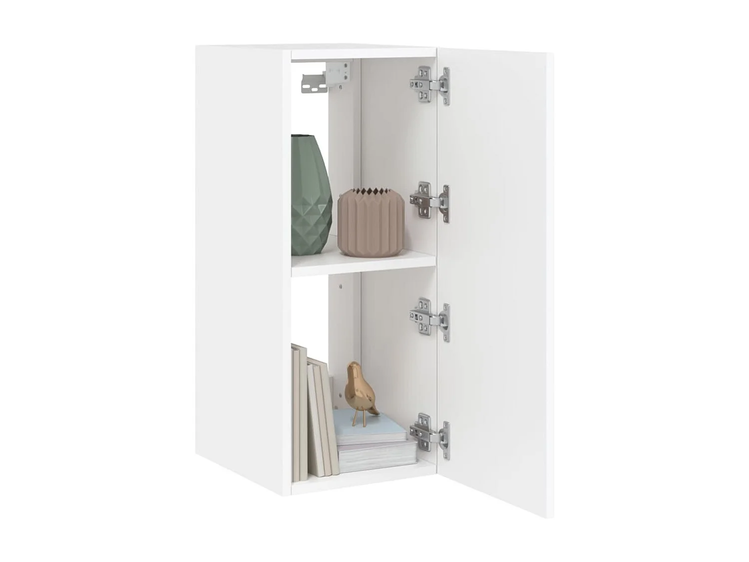 Gerben  Tv-wandmeubel met LED-verlichting 30,5x35x70 cm wit