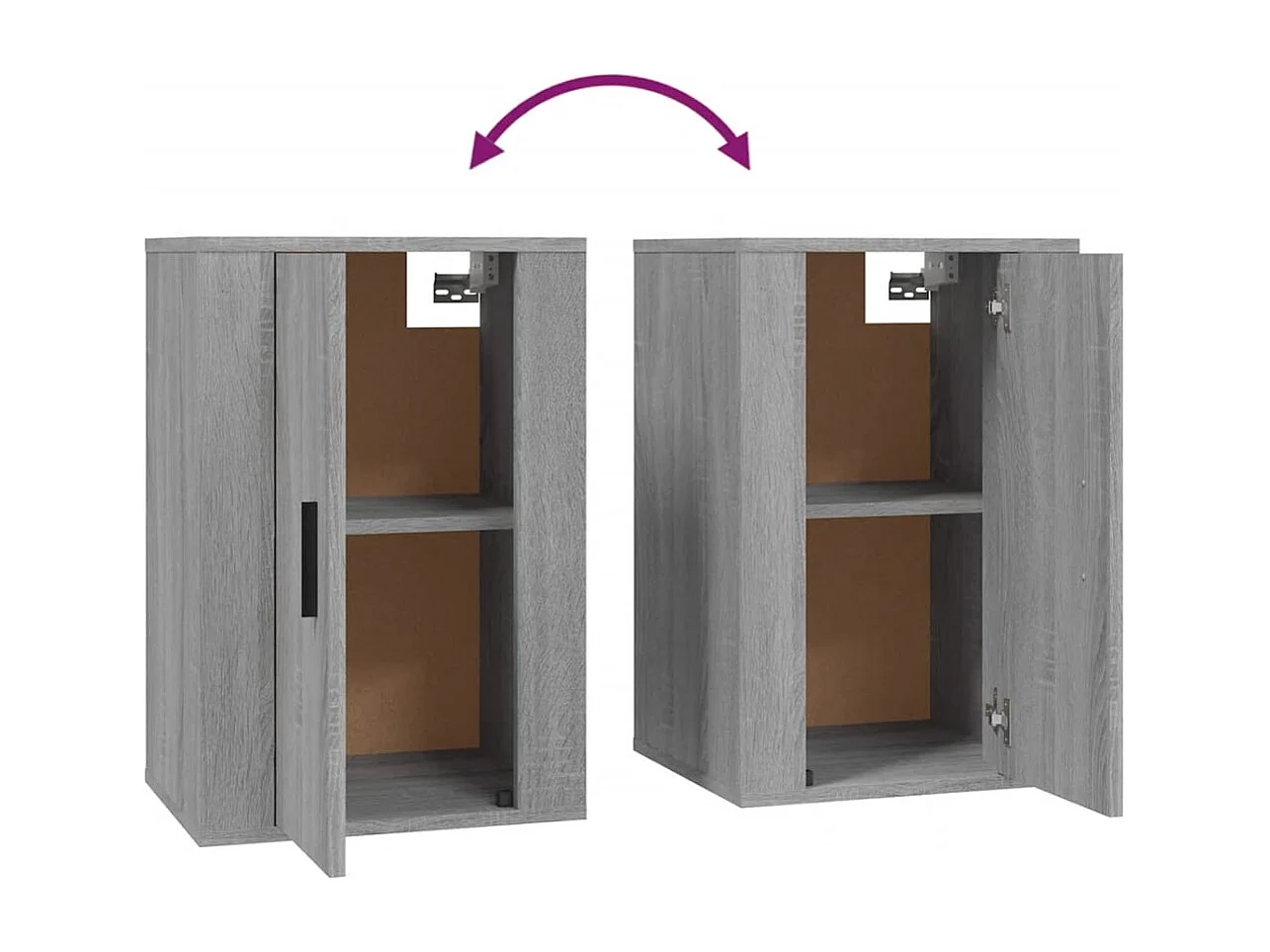 Murk  Tv-wandmeubel 40x34,5x60 cm grijs sonoma eikenkleurig