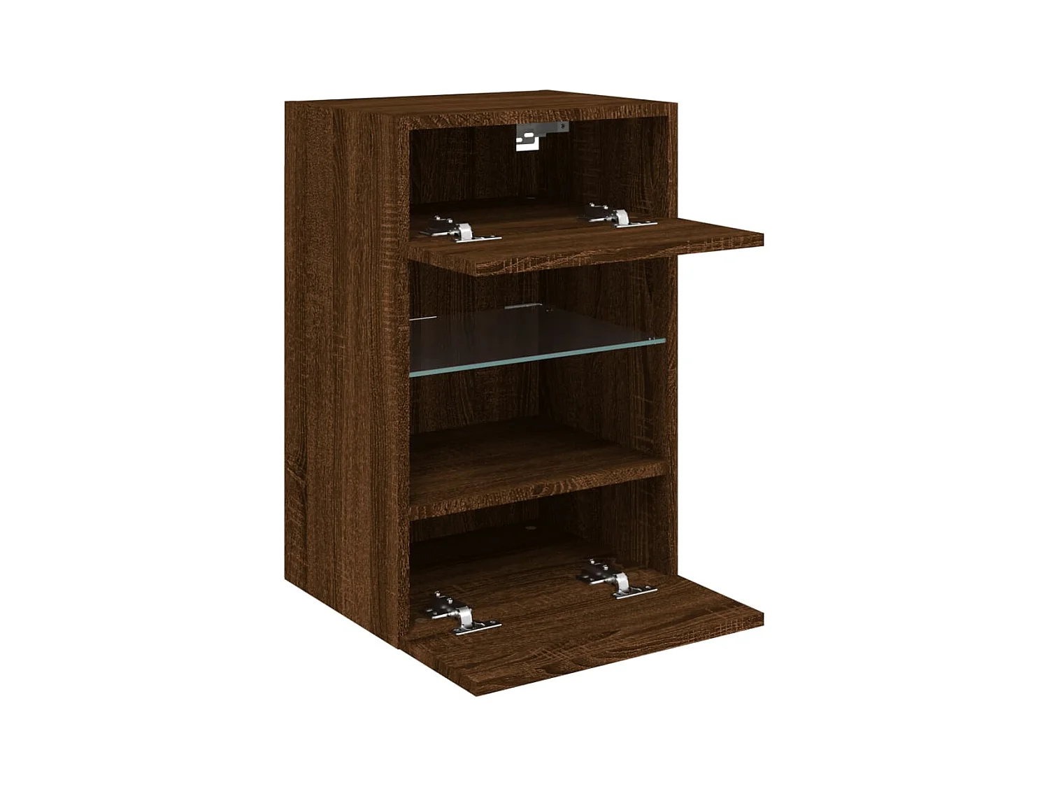 DuBois  Meuble TV mural avec lumières LED chêne marron 40x30x60,5 cm