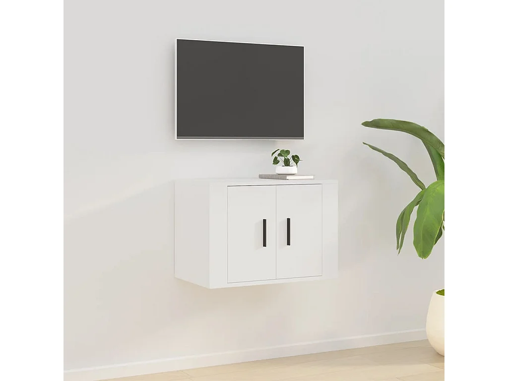 Murk  Meuble TV mural Blanc 57x34,5x40 cm