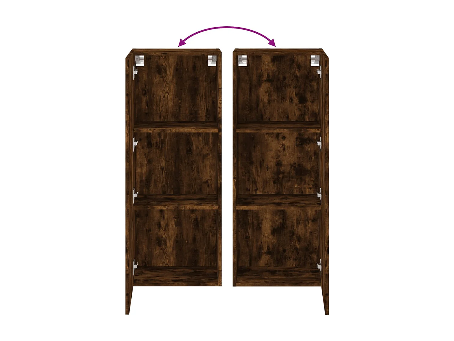 Chaffee  Meuble TV mural chêne fumé 40,5x30x102 cm bois d'ingénierie