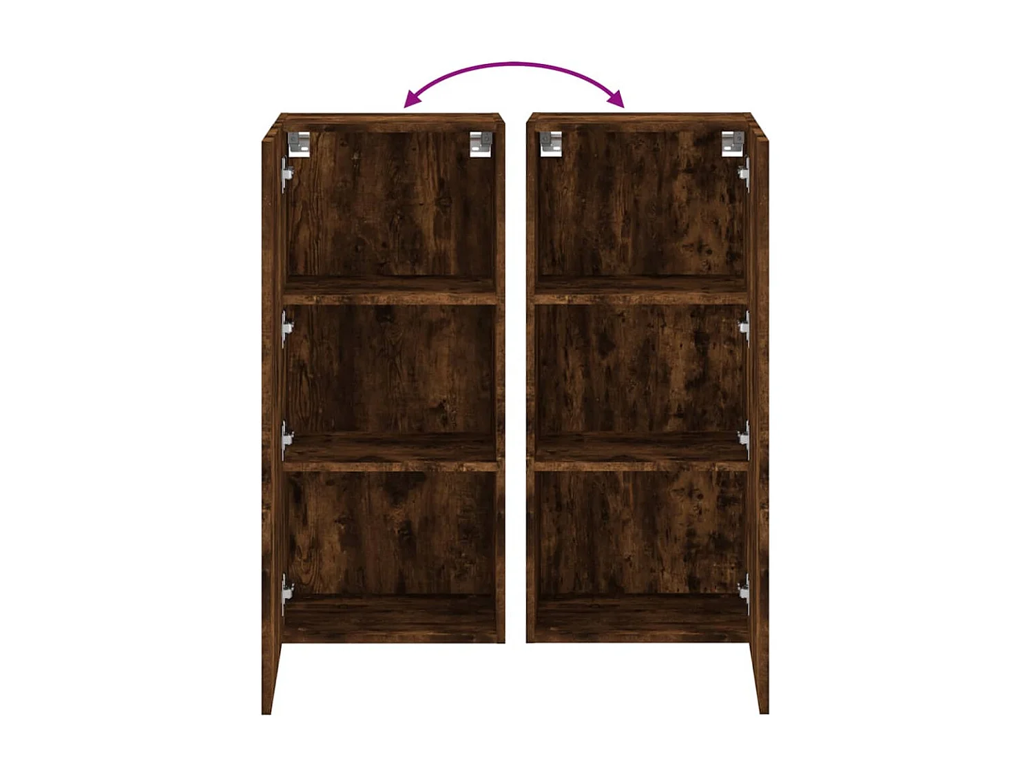 Chaffee  Meuble TV mural chêne fumé 40,5x30x90 cm bois d'ingénierie