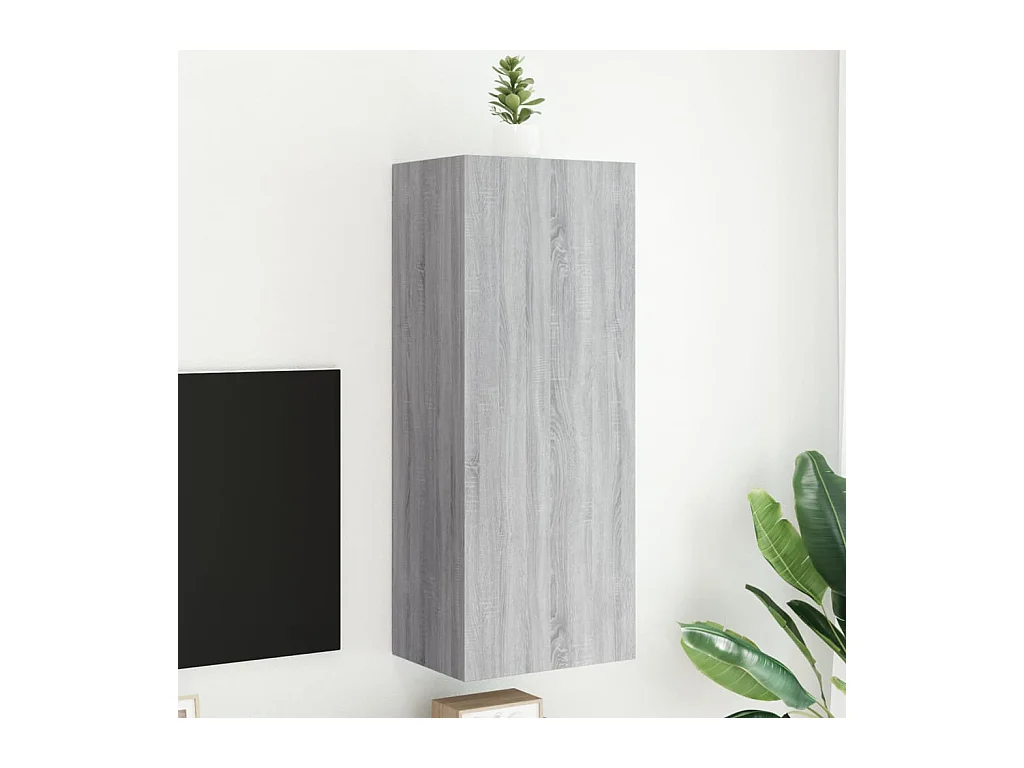 Chaffee  Meuble TV mural sonoma gris 40,5x30x102 cm bois d'ingénierie