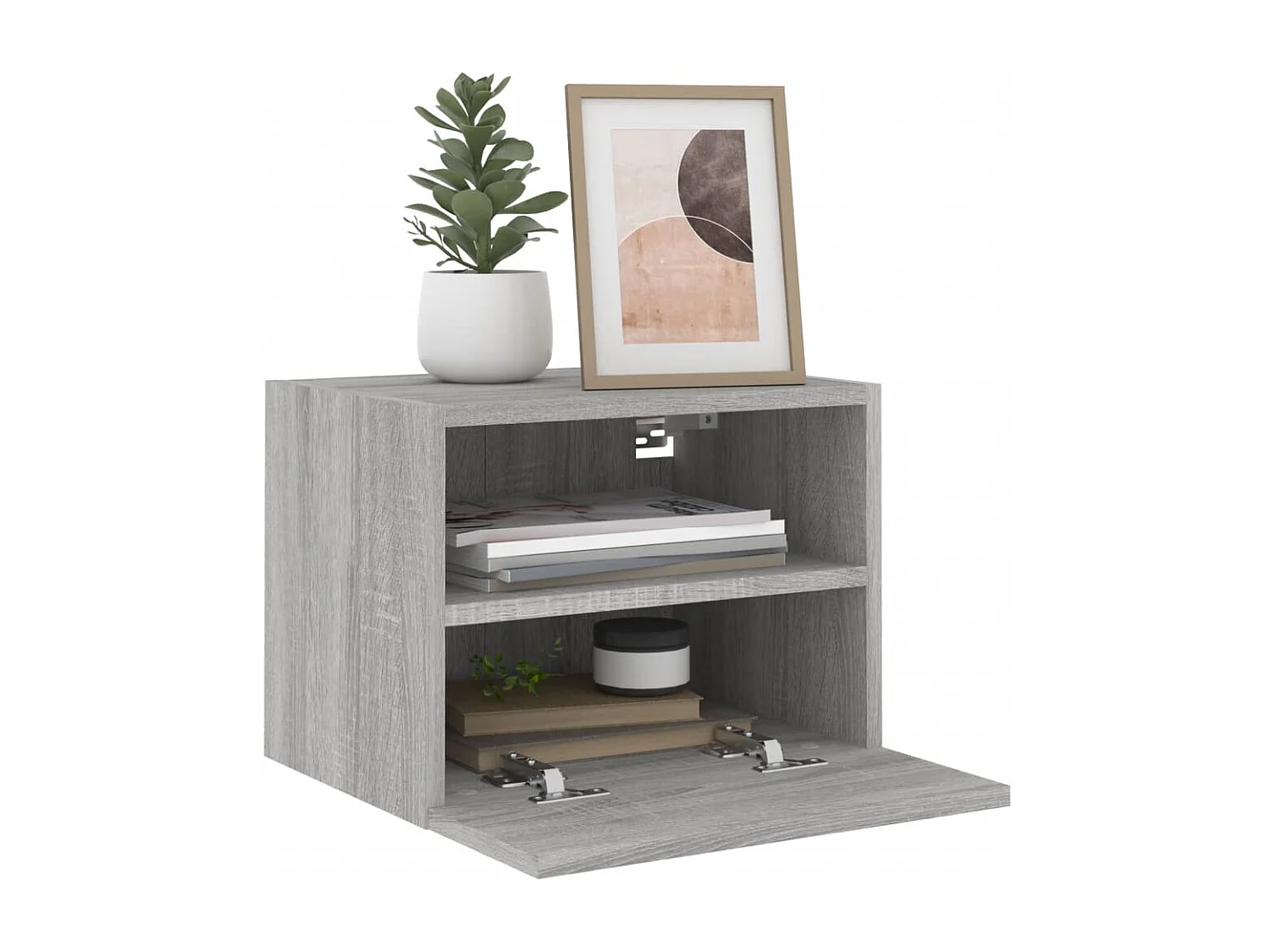 Sil  Mueble de pared TV madera de ingeniería gris Sonoma 40x30x30 cm