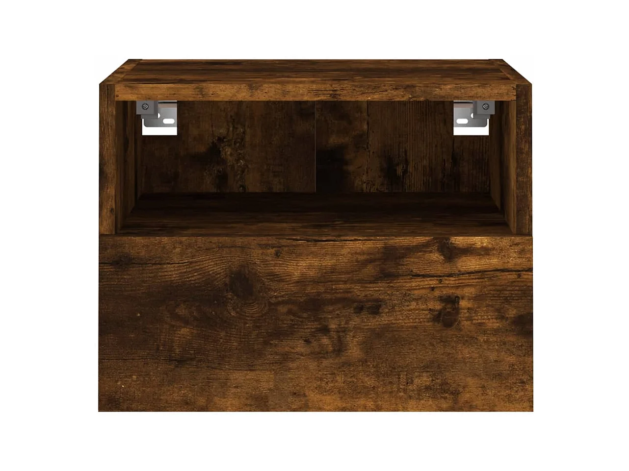 Sil  Meuble TV mural chêne fumé 40x30x30 cm bois d'ingénierie