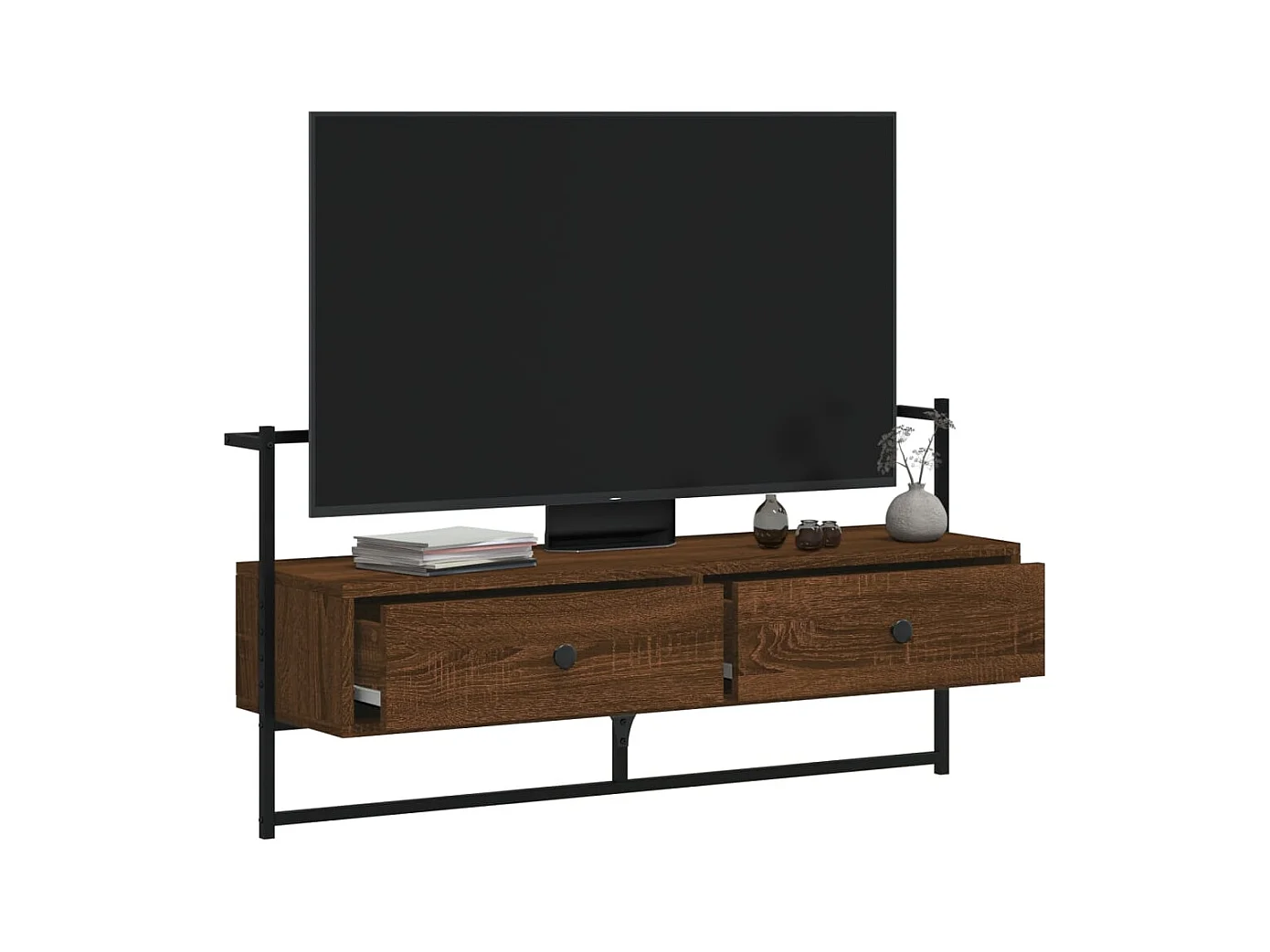 Randers  Meuble TV mural chêne marron 100,5x30x51 cm bois d'ingénierie