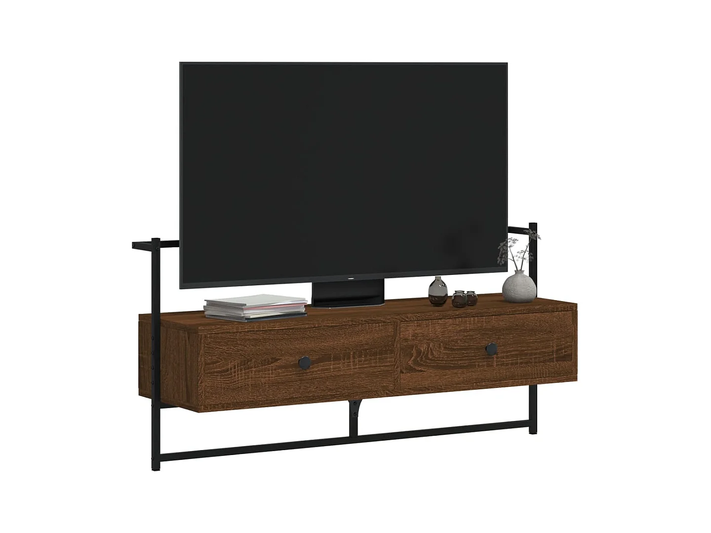 Randers  Meuble TV mural chêne marron 100,5x30x51 cm bois d'ingénierie