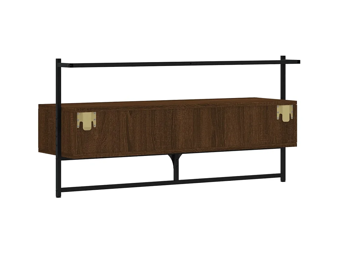 Randers  Meuble TV mural chêne marron 100,5x30x51 cm bois d'ingénierie