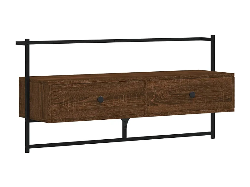 Randers  Meuble TV mural chêne marron 100,5x30x51 cm bois d'ingénierie