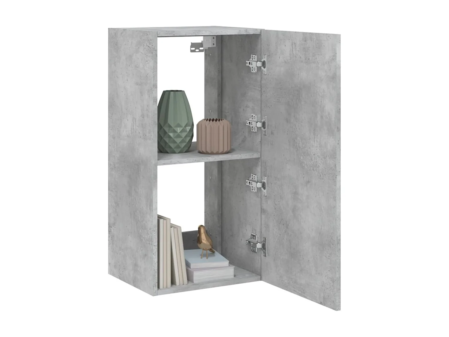 Gerben  Tv-wandmeubel met LED-verlichting 40,5x35x80 cm betongrijs