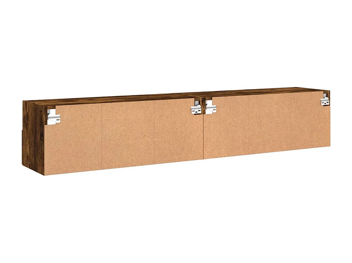 Sil  Tv-wandmeubels 2 st 80x30x30 cm bewerkt hout gerookt eikenkleur
