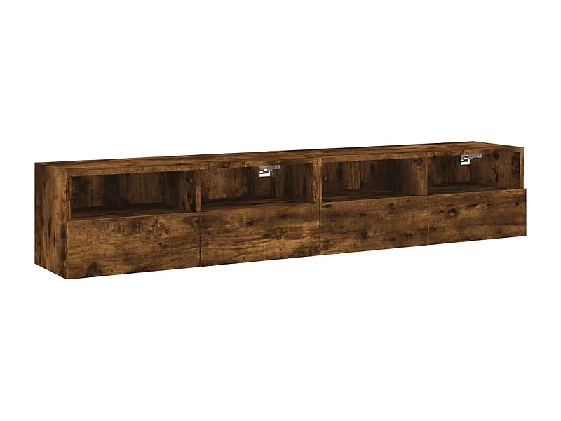 Sil  Tv-wandmeubels 2 st 80x30x30 cm bewerkt hout gerookt eikenkleur