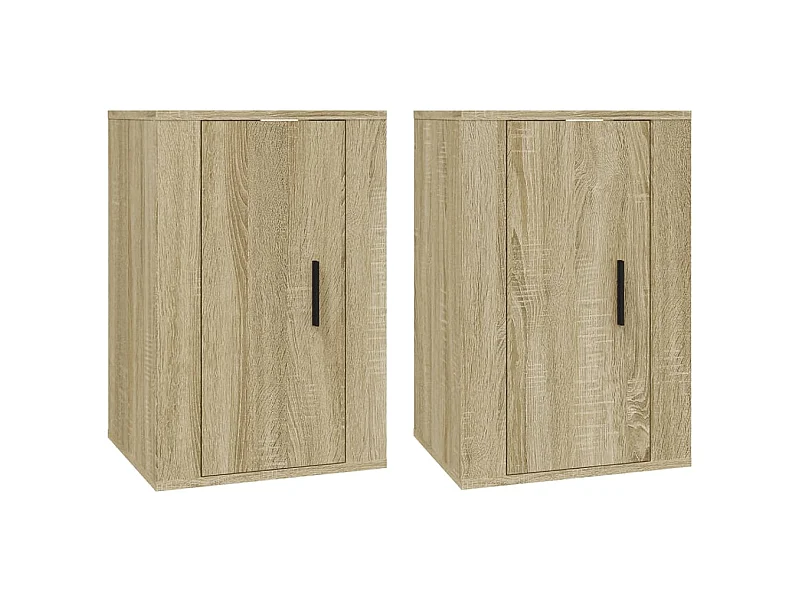 Murk  Meubles TV muraux 2 pcs Chêne sonoma 40x34,5x60 cm