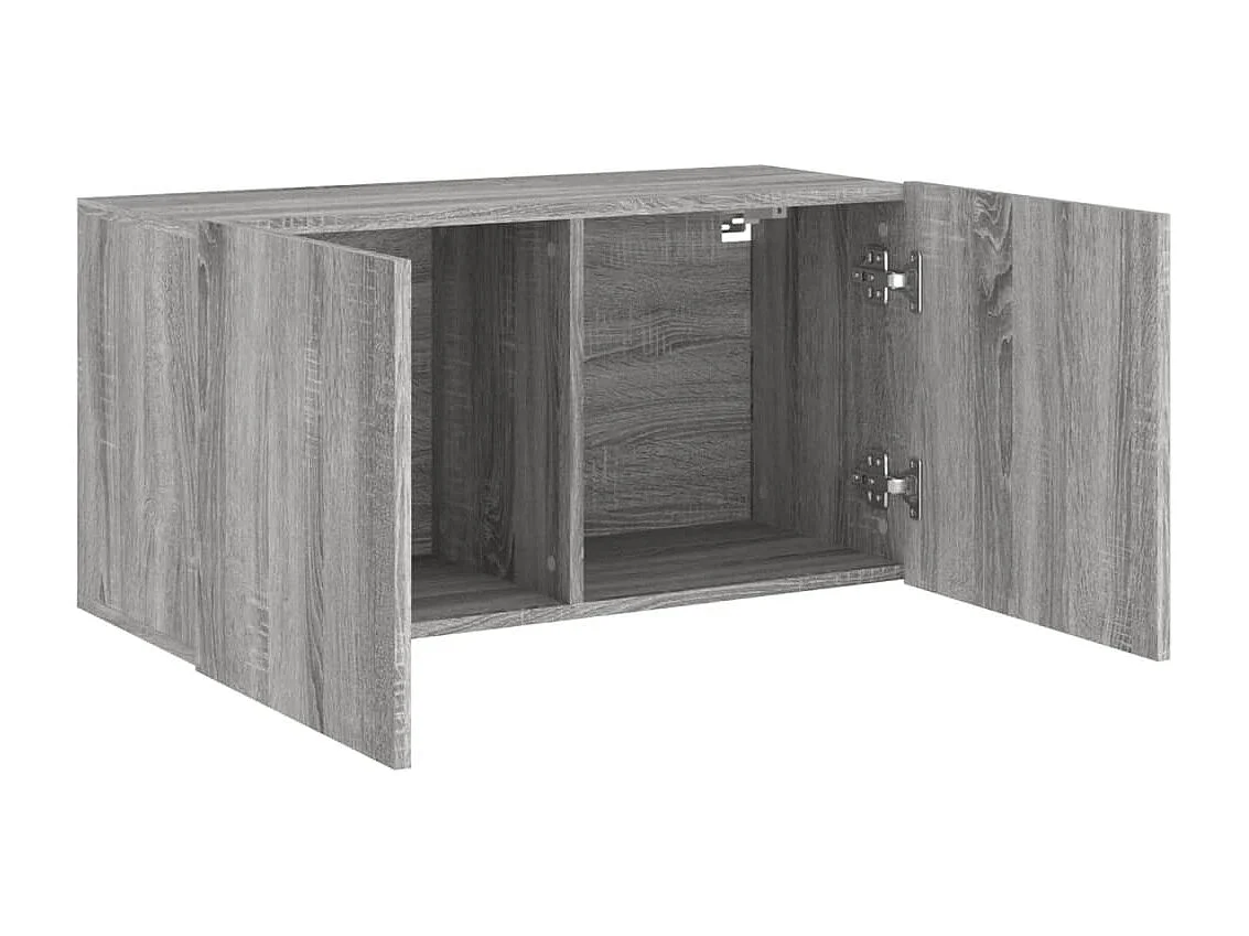 American Canyon  Meuble TV mural sonoma gris 80x30x41 cm