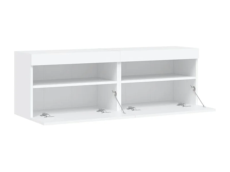 Ølstykke  Tv-wandmeubels met LED-verlichting 2 st 60x30x40 cm wit