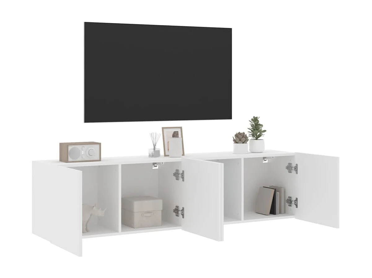 American Canyon  Meubles TV muraux 2 pcs blanc 80x30x41 cm
