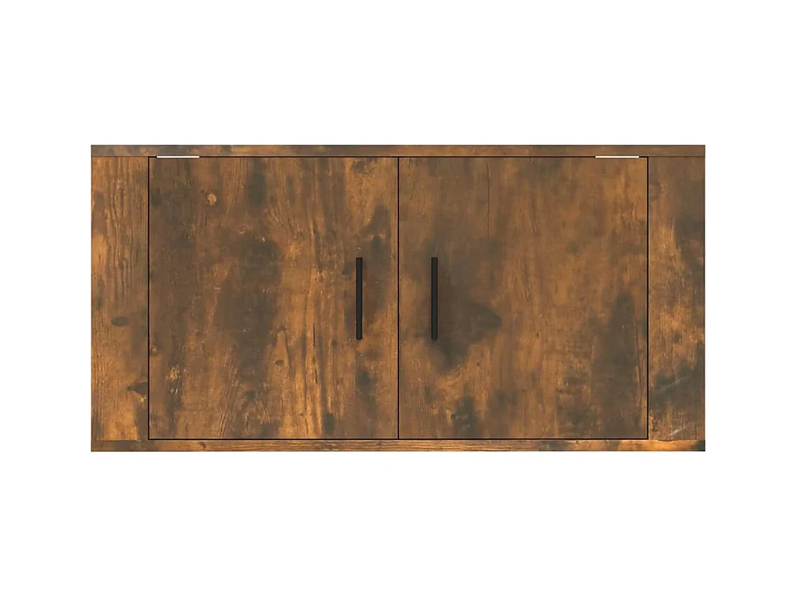 Murk  Meuble TV mural Chêne fumé 80x34,5x40 cm