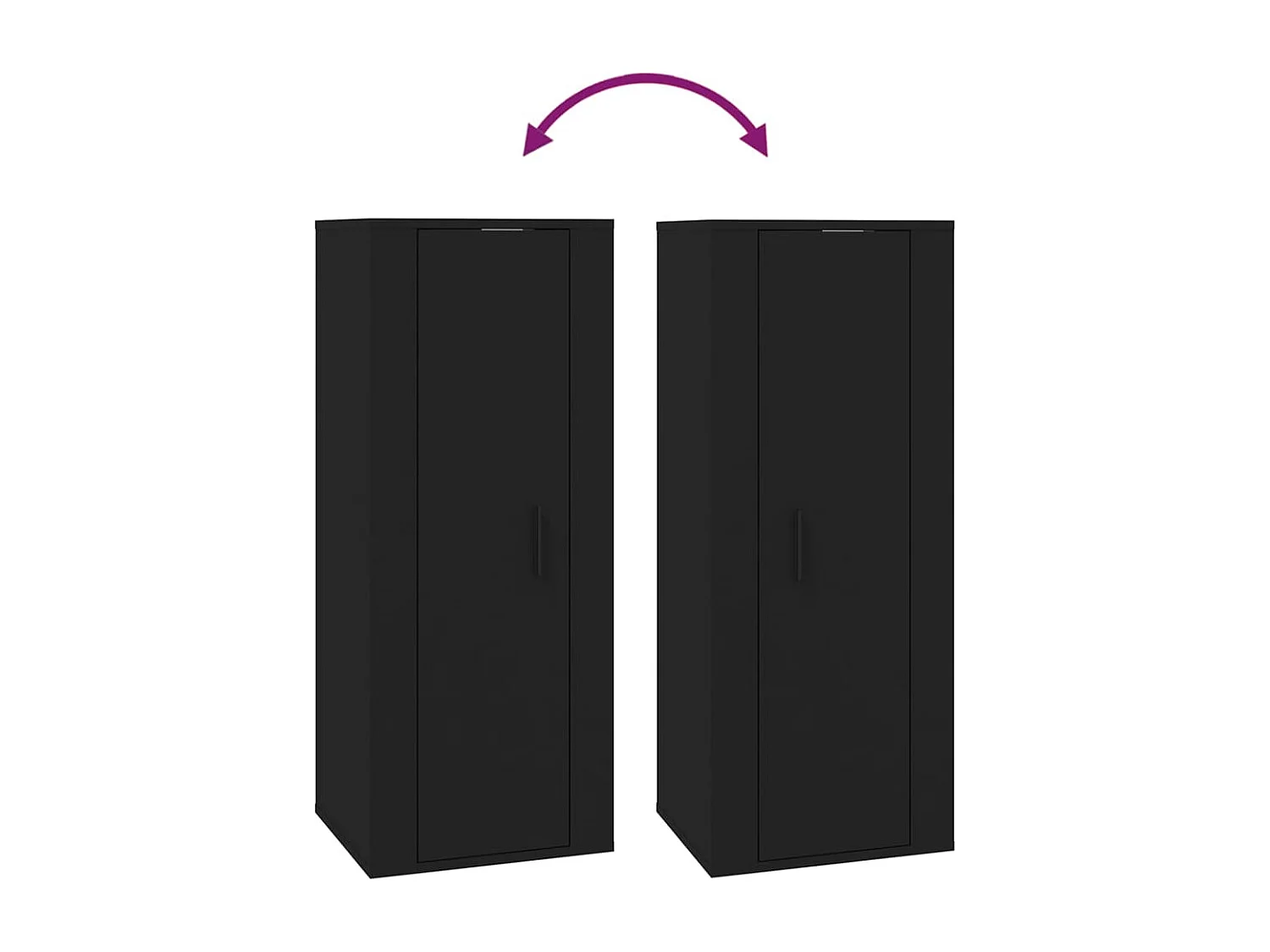 Murk  Mueble para TV de pared negro 40x34,5x100 cm