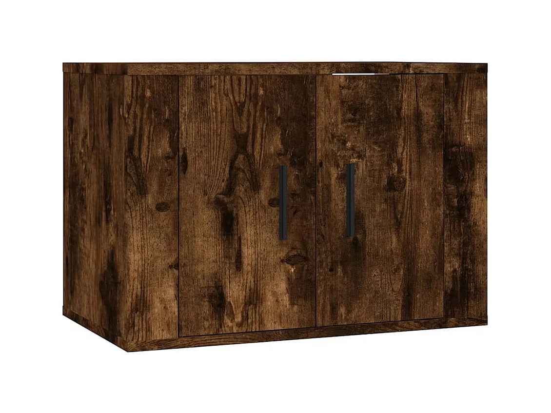 Murk  Meuble TV mural Chêne fumé 57x34,5x40 cm