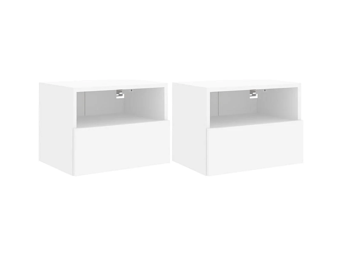 Sil  Meubles TV muraux 2 pcs blanc 40x30x30 cm bois d'ingénierie