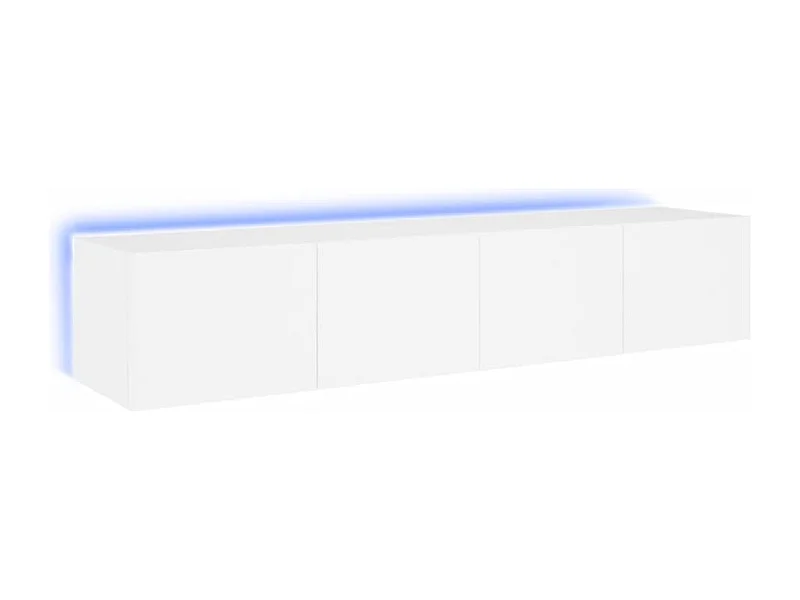 Gerben  Tv-wandmeubels met LED-verlichting 2 st 80x35x31 cm wit