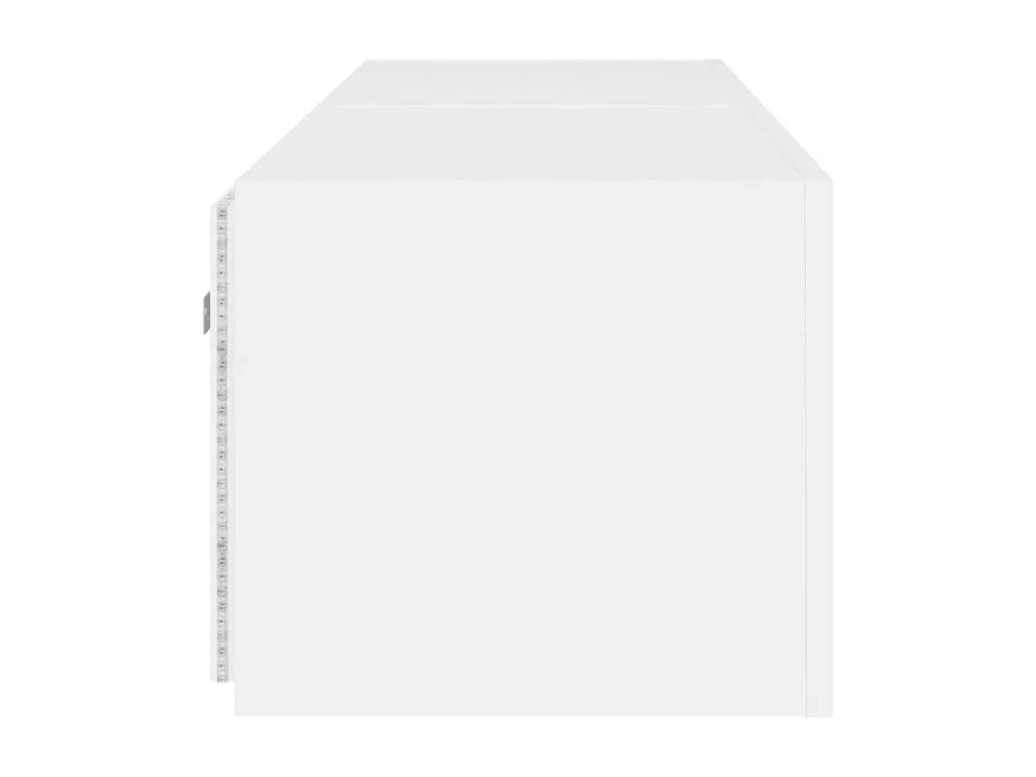 Gerben  Meubles TV muraux avec lumières LED 2 pcs blanc 80x35x31 cm